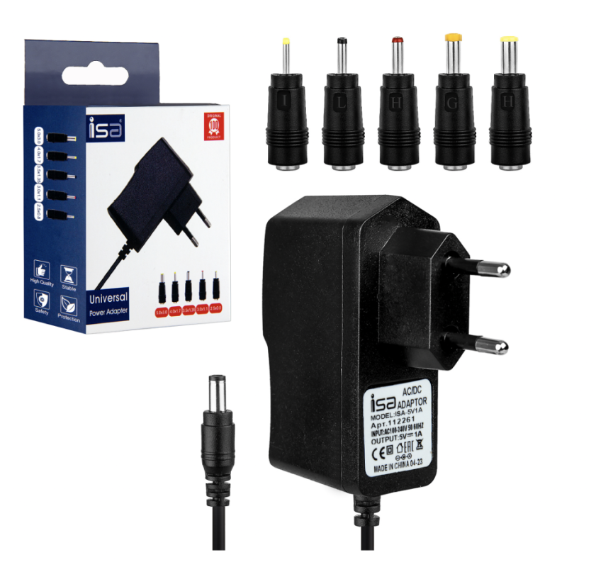 Блок питания 5V 1А 5.5*2.5 с адаптерами