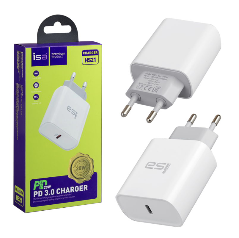 Переходник СЗУ на Type-C HS21 20 W