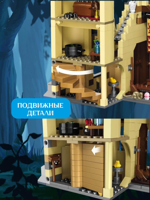 Конструктор Гарри Поттер: Большой зал Хогвартса 878 деталей 10 минифигурок