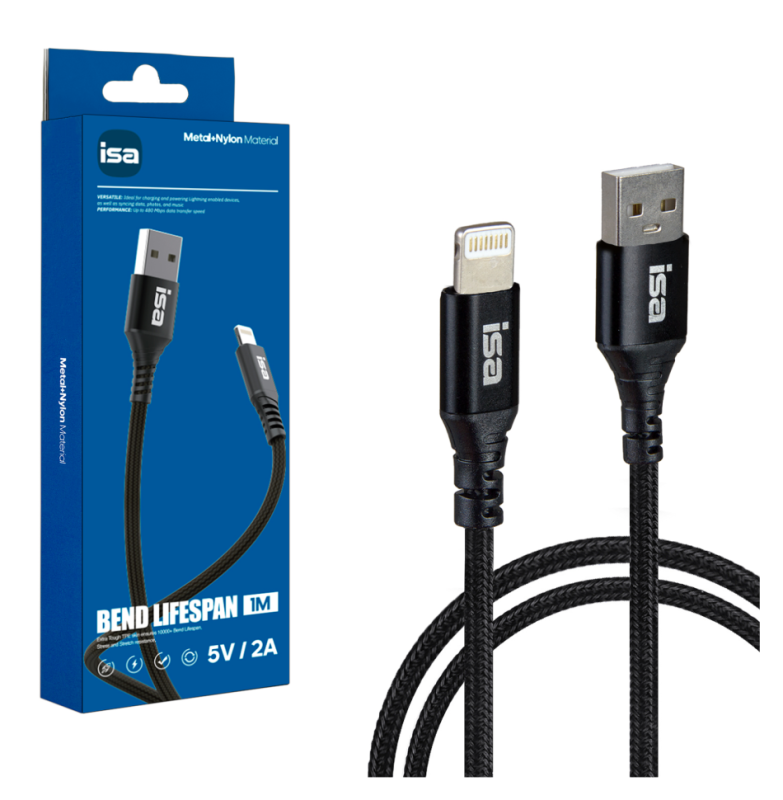 Кабель USB Lightning 1m 5V