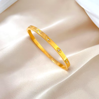 DIEYURO 316L браслет из нержавеющей стали золотого и серебряного цвета с глазами для женщин