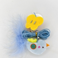 Игрушка для кошек Веревка с птичкой и перышком