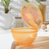 Контейнер пластиковый Доляна &laquo;Сочный фрукт&raquo;, 500 мл, цвет МИКС