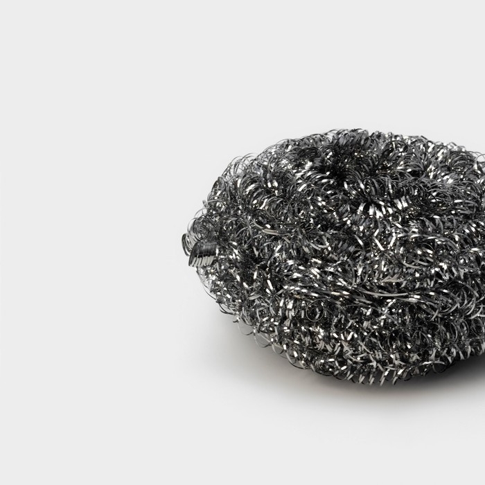 Губка для посуды Доляна, металлическая, спираль, 7x7x3,5 см