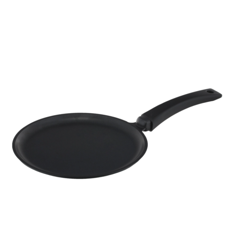 Сковорода блинная HOMECLUB Basic 24см литая, ручка soft-touch