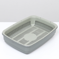 Лоток большой с сеткой Atlantis "Стандарт", 42 х 31 х 10 см, серый