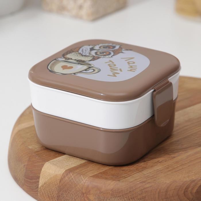 Контейнер для обеда IDEA &laquo;Совы&raquo;, 2 отделения, 400 мл