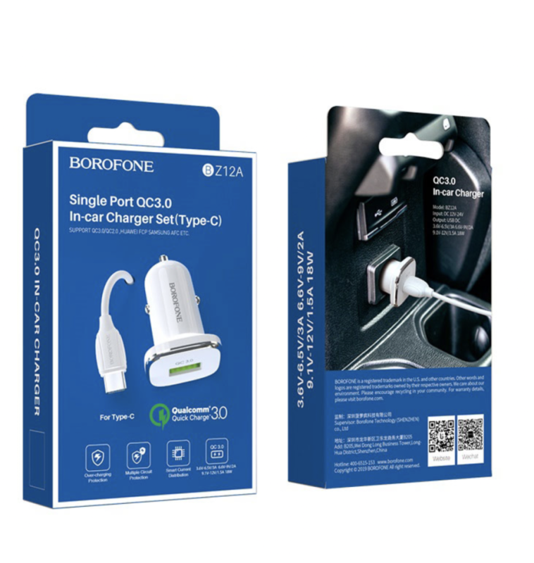 АЗУ BZ12A Type-C 3.0A АЗУ BZ12A Type-C 3.0A