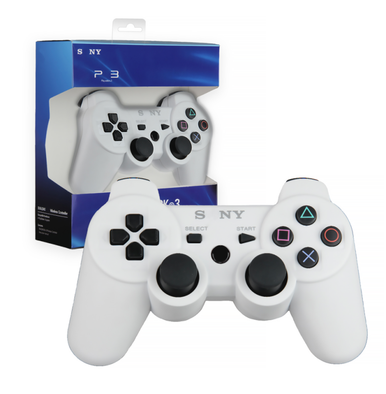 Джойстик PS3 (Bluetooth) беспроводной белый