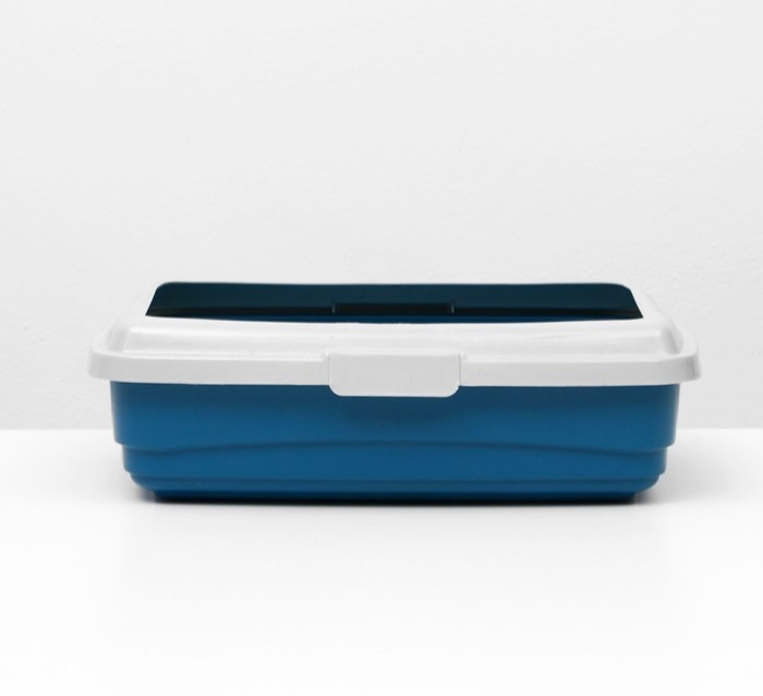 Лоток большой с бортиком Atlantis "Стандарт", 43 х 33 х 12,5 см, синий