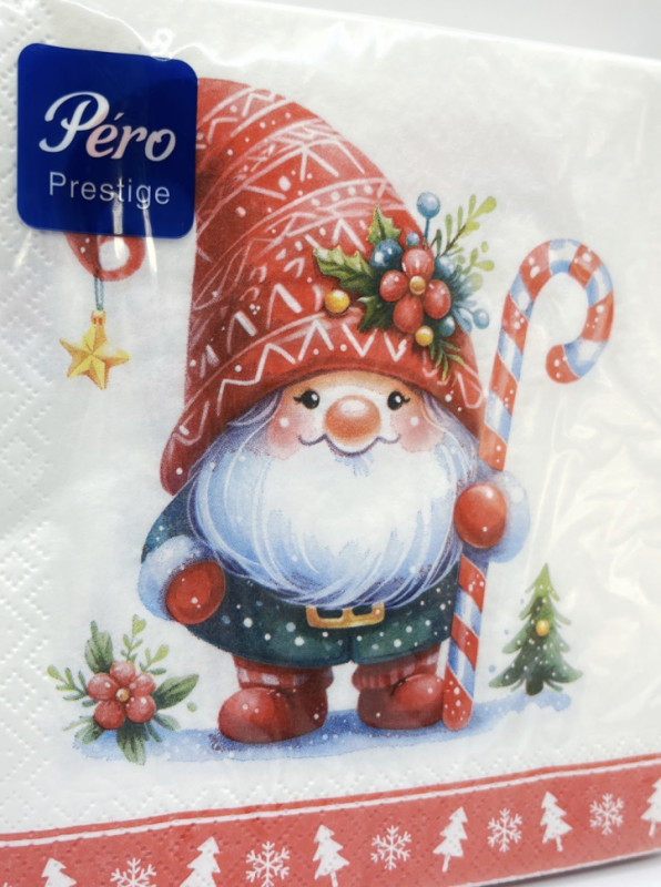Салфетки бумажные Pero Prestige "Домовенок" 20л