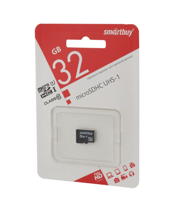 Micro SD 32GB Smart Buy class 10 без адаптера
