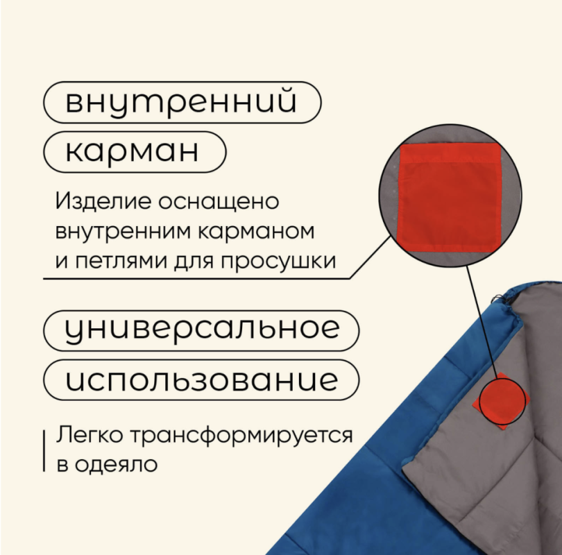 Спальный мешок maclay camping comfort summer, одеяло, 2 слоя, левый, 220х90 см, +10/+25&deg;С