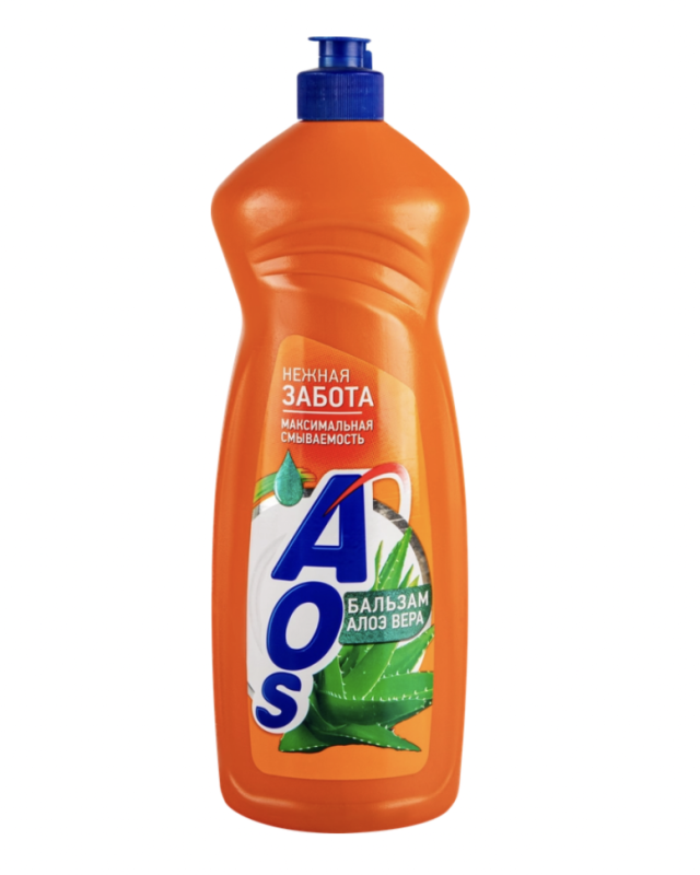 Жидкое средство для посуды AOS Алоэ вера, 900г