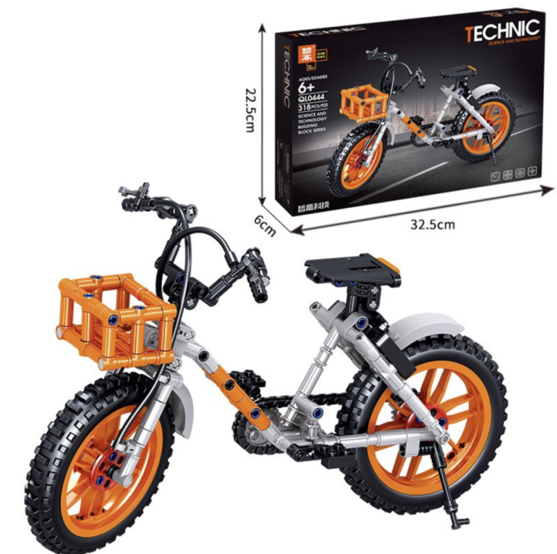 Конструктор Zhe Gao Велосипед оранжевый Конструктор Zhe Gao Велосипед оранжевый