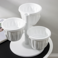 Кашпо многоярусное &laquo;Каскад&raquo;, 3 шт, 700 мл, цвет белый