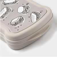 Бутербродница RICCO, 17x13x4.2 см, с декором Панини