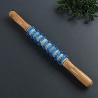 Массажёр &laquo;Скалка&raquo;, универсальный, 37,5 x 4 см, 9 колёс с шипами, цвет МИКС