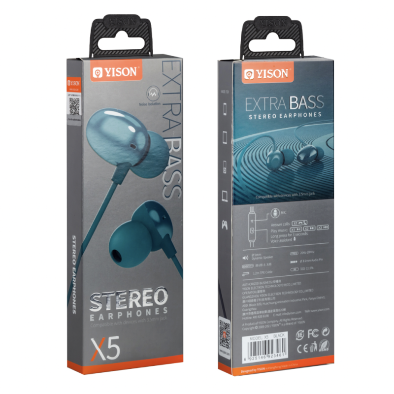 Наушники Yison X5 синий Наушники Yison X5 синий