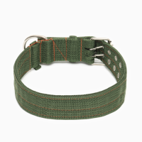 Ошейник четырехслойный, 80 х 4,9 см, ОШ 65-75 см, полиэстер, зелёный