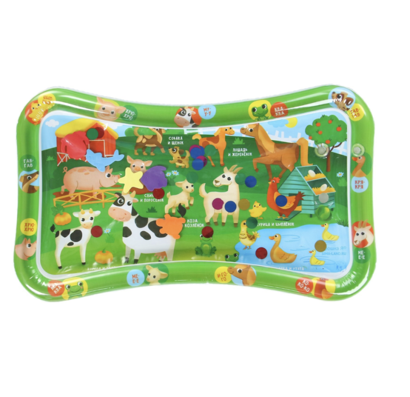 Акваковрик надувной развивающий водный коврик &laquo;Домашние животные&raquo;, 80x50 см