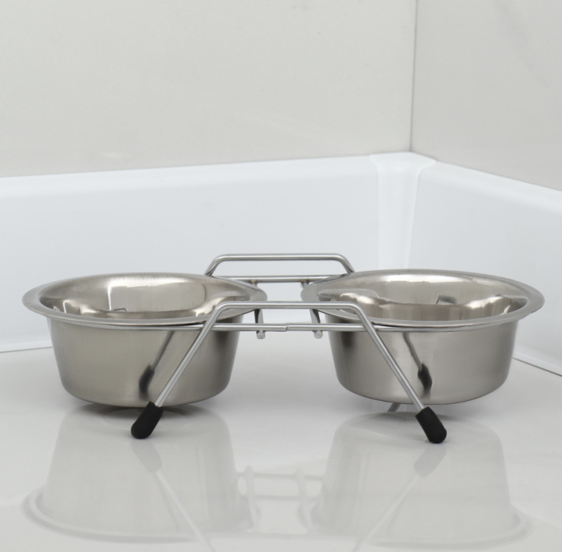 Набор из 2 мисок на подставке, 2 х 225 мл