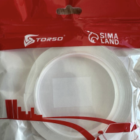 Клейкая нано лента TORSO, прозрачная, двусторонняя, акриловая 12 мм х 3 мм