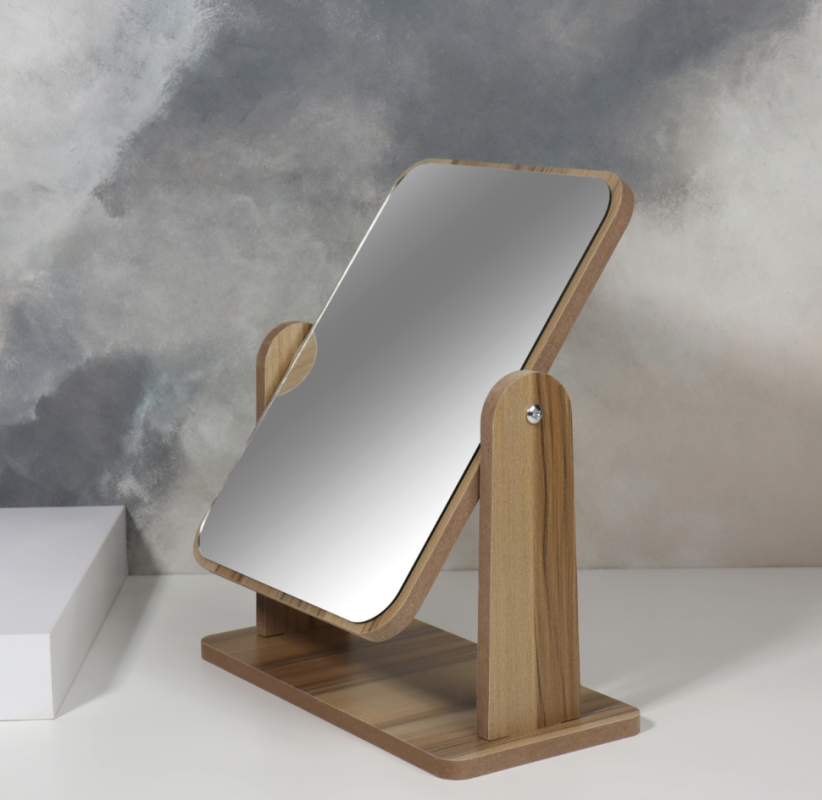 Зеркало настольное &laquo;BAMBOO&raquo;, зеркальная поверхность 15,7 х 20,5 см, цвет бежевый