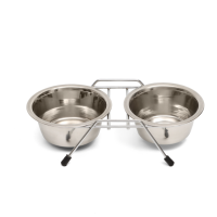 Набор из 2 мисок на подставке, 2 х 225 мл