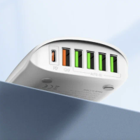 Переходник СЗУ на 5 USB + Type-C 65 WA6573C LDNIO Переходник СЗУ на 5 USB + Type-C 65 WA6573C LDNIO