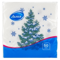 Салфетки бумажные Лилия "Лесная красавица" 50л