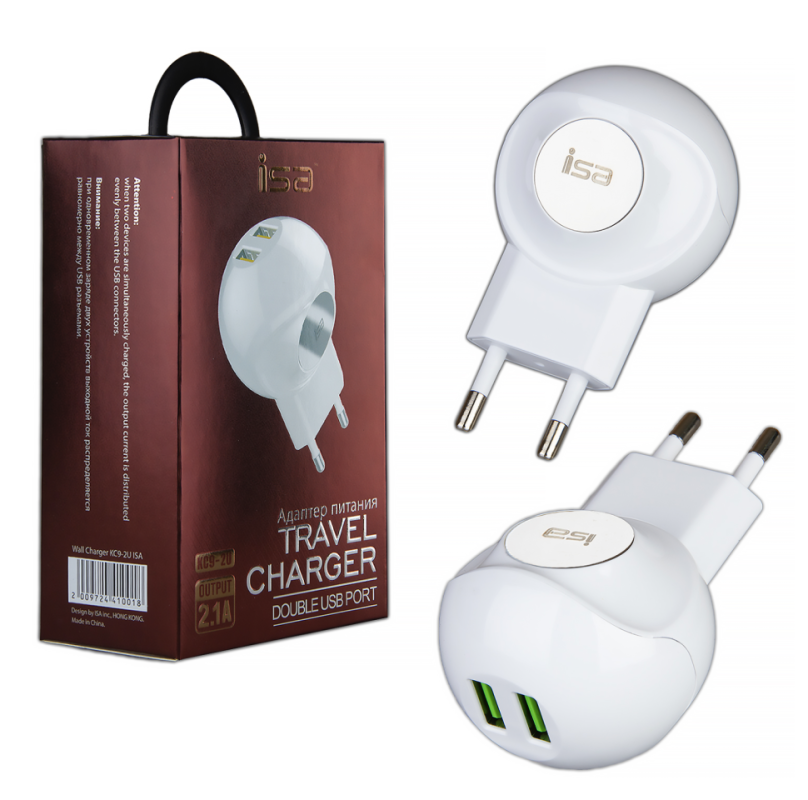 Переходник СЗУ на 2 USB 2.1A