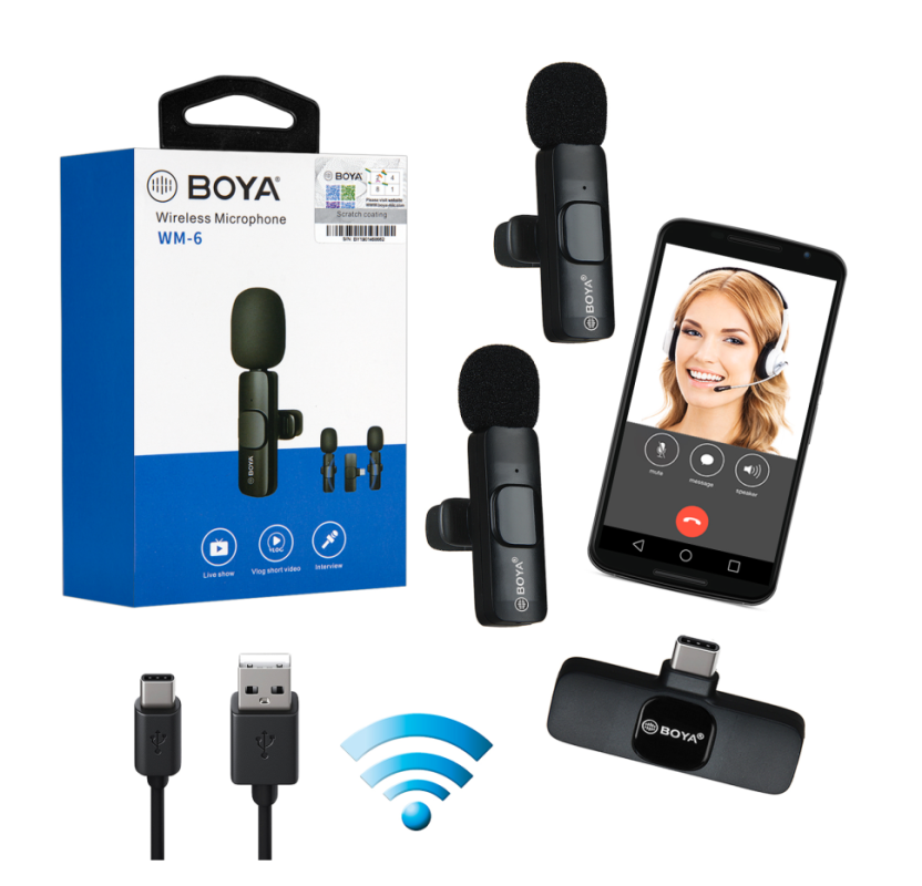 Микрофон накамерный BOYA WM-6 Type-C 2 MIC