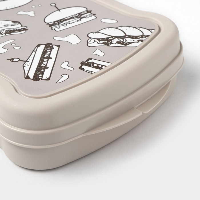 Бутербродница RICCO, 17x13x4.2 см, с декором Чемита