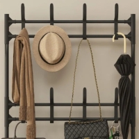 Обувница полка - вешалка напольная для прихожей четырехъярусная