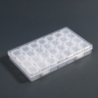 Органайзер для декора, 7 блоков, 4 ячейки, 17,5 x 10,5 x 2,7 см, цвет прозрачный