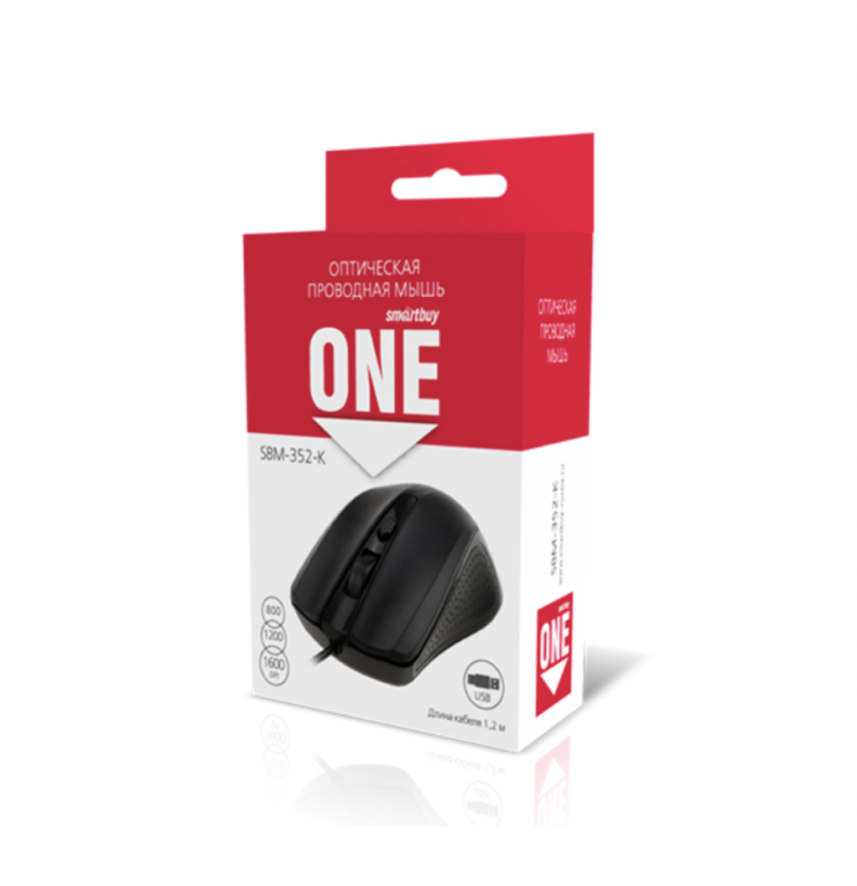 Мышь проводная Smartbuy ONE 352 черная