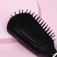 Расчёска массажная, 6,5 x 24 см, цвет чёрный/белый