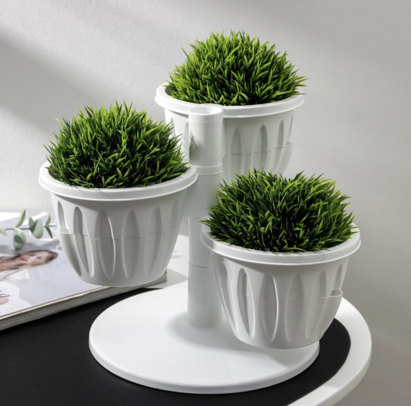Кашпо многоярусное &laquo;Каскад&raquo;, 3 шт, 700 мл, цвет белый
