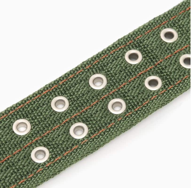 Ошейник четырехслойный, 80 х 4,9 см, ОШ 65-75 см, полиэстер, зелёный