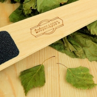 Пилка для ног банная "Добропаровъ" абразивная(150/80), алтайская берёза, 23.4х4.3х0.4см