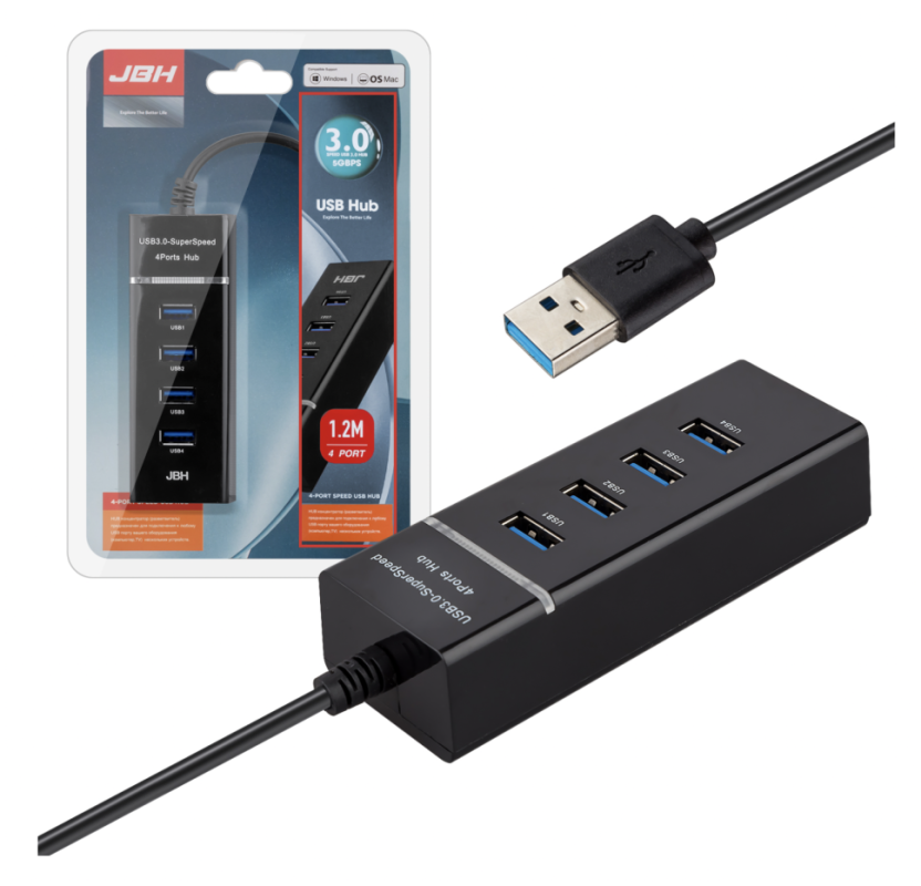 HUB USB на 4 H-01 1.2M USB 2.0 HUB USB на 4 H-01 1.2M USB 2.0