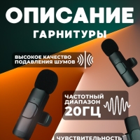 Микрофон беспроводной Type-C K9 2 in1