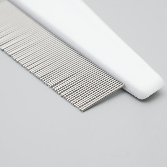 Расчёска с частыми зубьями, 18 см, пластиковая ручка, белая Расчёска с частыми зубьями, 18 см, пластиковая ручка, белая