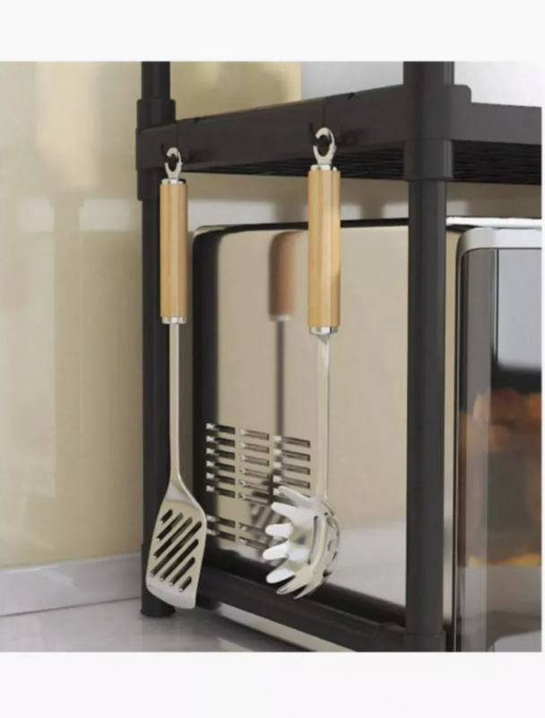 Полка стеллаж черная