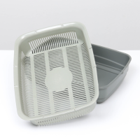 Лоток большой с сеткой Atlantis "Стандарт", 42 х 31 х 10 см, серый