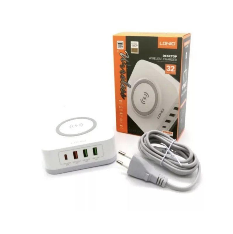 Беспроводное зарядное устройство + 3 USB + Type-C 32W Беспроводное зарядное устройство + 3 USB + Type-C 32W