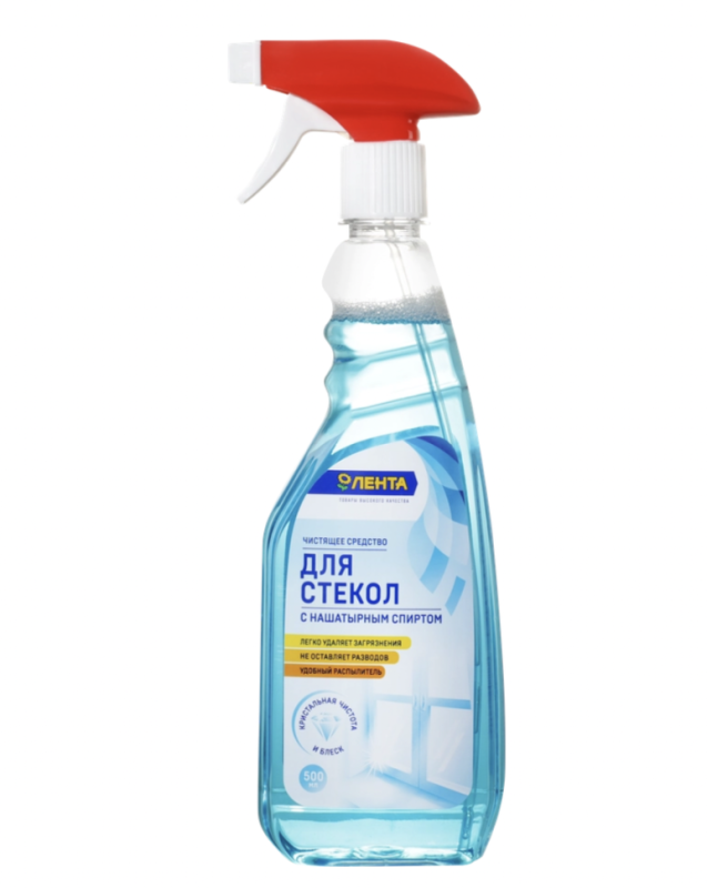 Средство для стекол ЛЕНТА универсальный с нашатырным спиртом, 500мл