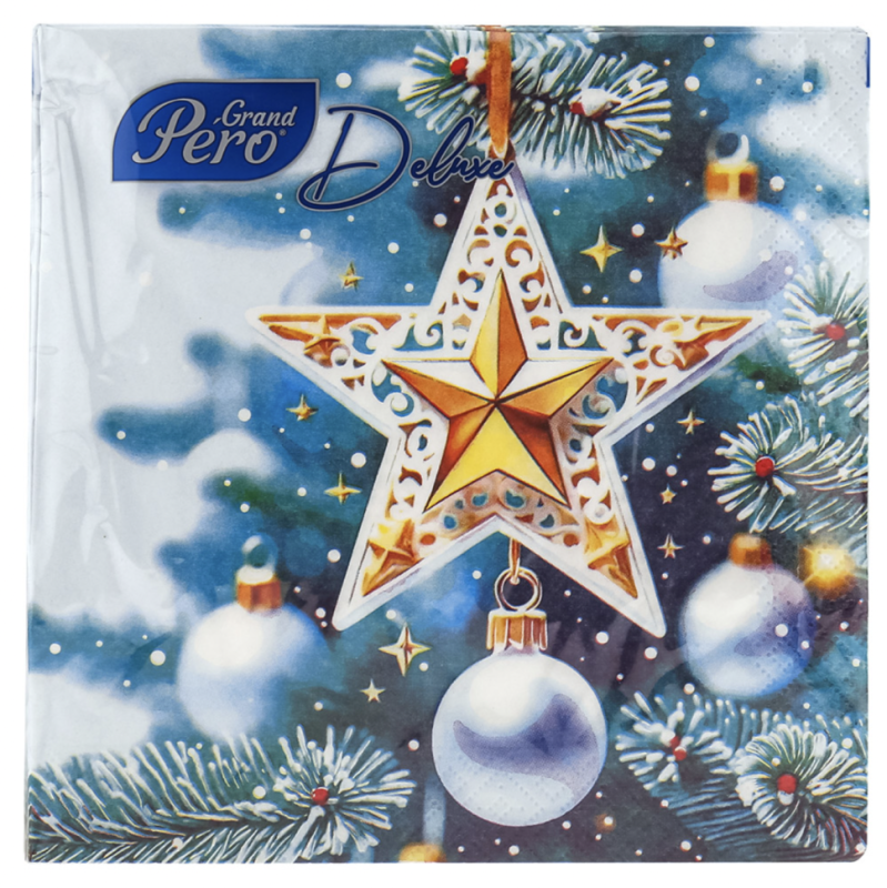 Салфетки бумажные Grand Pero Deluxe "Кремлевская звезда" 20л