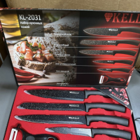 Набор ножей 5 ножей + подарок овощечистка